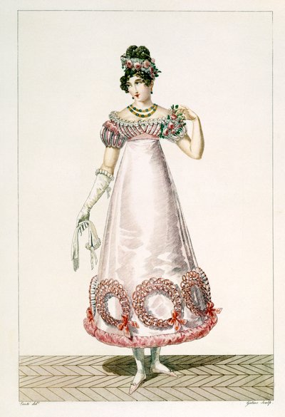 Vestido de baile de damas, grabado por Georges Jacques Gatine, 1780 de Louis Marie Lante